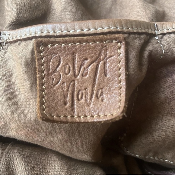 Bolsa Nova Leather Hobo Cognac Pebbled Purse - Picture 5 of 6